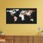 Toile Silhouette de la carte du monde - La création d'Ad (Insitu(Salon))