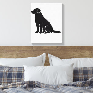 Toile Silhouette de Labrador minimaliste
