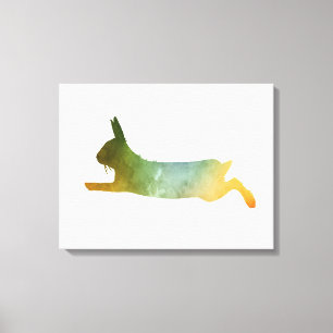 Toile Silhouette de Lapin