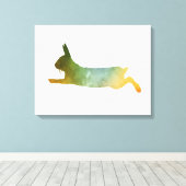 Toile Silhouette de lapin lapin (Insitu (Plancher de Bois))