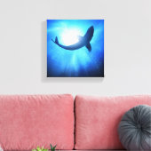 Toile Silhouette de requin de l'océan profond (Insitu(Salon))