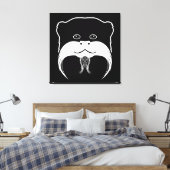 Toile Silhouette de visage de singe tamarin (Insitu(Chambre))