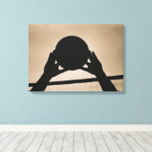 Toile Silhouette de volley-ball 2 (Insitu (Plancher de Bois))
