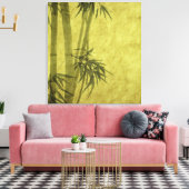 Toile Silhouette des branches d'un bambou sur papier (Insitu(Salon))