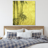 Toile Silhouette des branches d'un bambou sur papier (Insitu(Chambre))