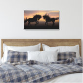 Toile Silhouette des chevaux sauvages (Insitu(Chambre))