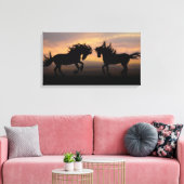 Toile Silhouette des chevaux sauvages (Insitu(Salon))