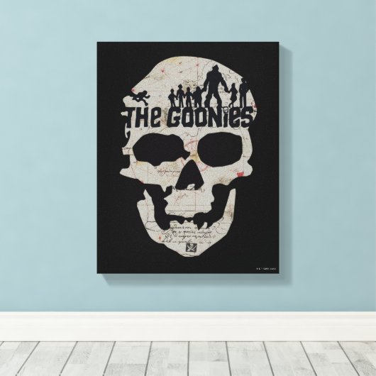 Toile Silhouette du crâne des Goonies (Insitu (Plancher de Bois))