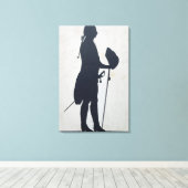 Toile Silhouette d'un homme (Insitu (Plancher de Bois))