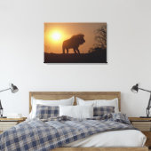 Toile Silhouette d'un lion (Insitu(Chambre))