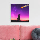 Toile Silhouette Girl Watches (Insitu(Salon))