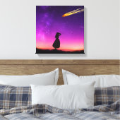 Toile Silhouette Girl Watches (Insitu(Chambre))