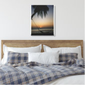 Toile Silhouetté hamac vide au coucher du soleil (Insitu(Chambre))