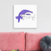 Toile Silhouette main Anteater violet (Insitu(Salon))