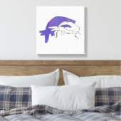 Toile Silhouette main Anteater violet (Insitu(Chambre))