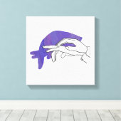 Toile Silhouette main Anteater violet (Insitu (Plancher de Bois))