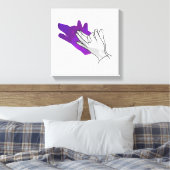 Toile Silhouette main Wolf pourpre (Insitu(Chambre))