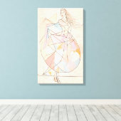 Toile Silhouette Moderne Coloré Art Enveloppé Prin (Insitu (Plancher de Bois))