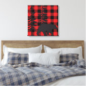 Toile Silhouette rouge à oreille noire (Insitu(Chambre))
