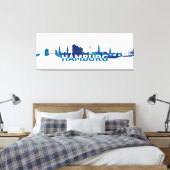 Toile Silhouette Skyline de Hambourg (Insitu(Chambre))