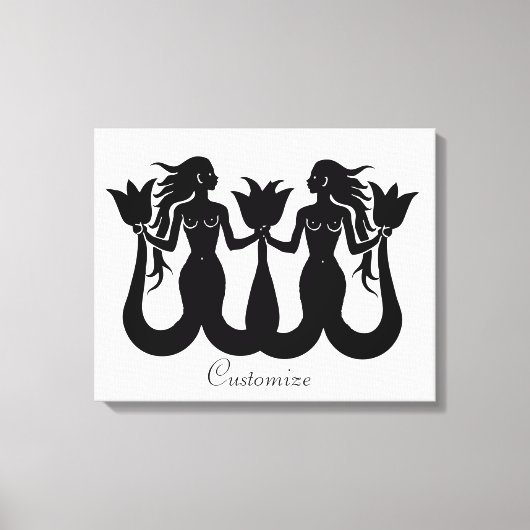 Toile Silhouette Tonnerre_Cove de sirène à deux queue (Recto)