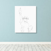 Toile Silhuette Statue de la Liberté (Insitu (Plancher de Bois))