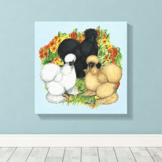 Toile Silkies du jardin de fleurs (Insitu (Plancher de Bois))