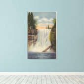 Toile Silver Falls sur Silver Creek, Oregon View (Insitu (Plancher de Bois))