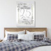 Toile Silver Gem & Glitter 25th Wedding Anniversary (Insitu(Chambre))