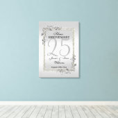 Toile Silver Gem & Glitter 25th Wedding Anniversary (Insitu (Plancher de Bois))