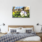 Toile Silver white pansy (Insitu(Chambre))