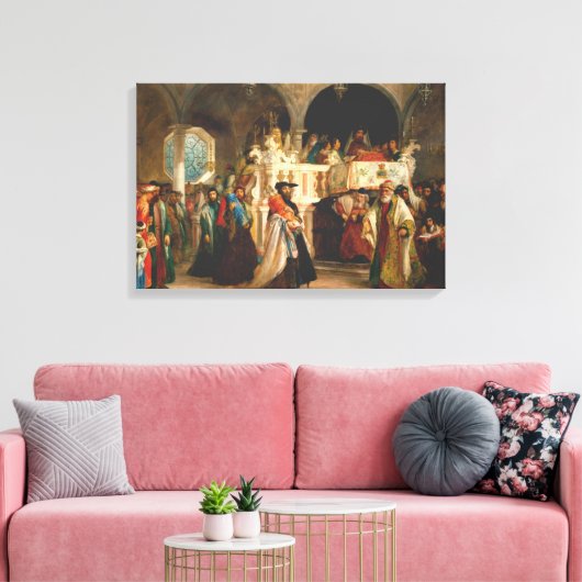 Toile Simchat Torah par Solomon Hart - Vers 1850 (Insitu(Salon))