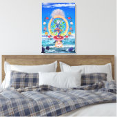 Toile Simhamukha, Dakini de la sagesse en tête de lion (Insitu(Chambre))