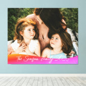 Toile Simple 1 Photo Full Coverage - Script Text Overlay (Insitu (Plancher de Bois))