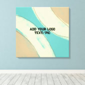 Toile simple et personnalisé aquarelle ajouter le logo s (Insitu (Plancher de Bois))