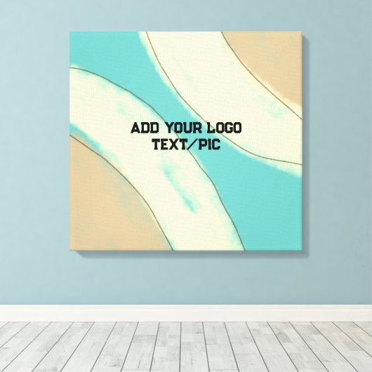 Toile simple et personnalisé aquarelle ajouter le logo s (Insitu (Plancher de Bois))