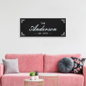 Toile Simple Famille Noire Établissement Nom de famille (Insitu(Salon))