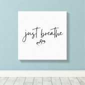 Toile Simple Inspiration minimaliste "Respirer" (Insitu (Plancher de Bois))