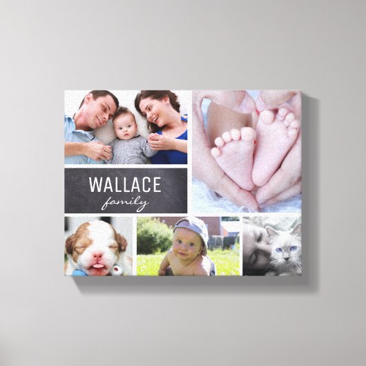 Toile Simple Modern Family photo collage (Recto)