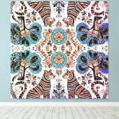 Toile simple peinture madhubani (Insitu (Plancher de Bois))