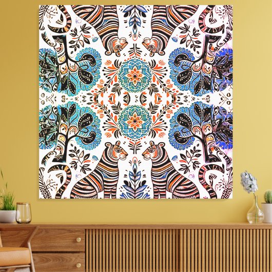 Toile simple peinture madhubani (Insitu(Salon))