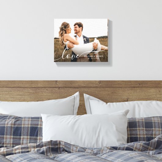 Toile Simple Romantique Photo Love Script de calligraphi (Insitu(Chambre))