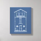 Toile Simple Rustic House Modèle moderne | bleu marine (Recto)