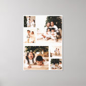 Toile Simple Script Family Photo Collage Vacances (Recto)