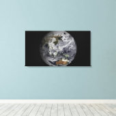 Toile Simulation nuageuse de la Terre entière (Insitu (Plancher de Bois))