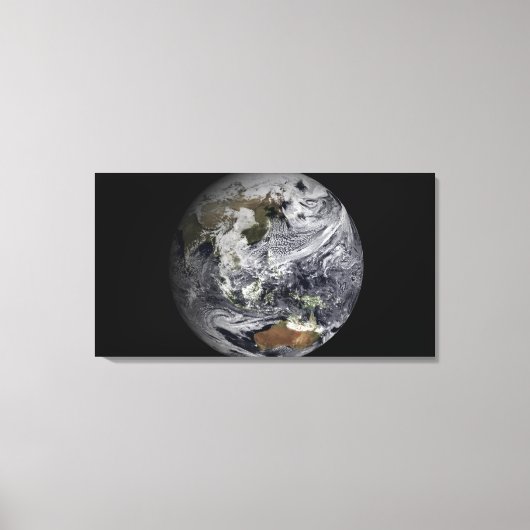 Toile Simulation nuageuse de la Terre entière (Recto)