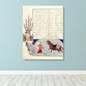 Toile Simurgh propose Zal, le père de Roustem (Insitu (Plancher de Bois))