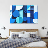 Toile Sinfonía Azul: Abstracción Geométrica (Insitu(Chambre))