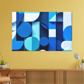 Toile Sinfonía Azul: Abstracción Geométrica (Insitu(Salon))