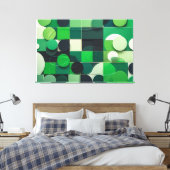 Toile Sinfonía Verde Geométrica (Insitu(Chambre))